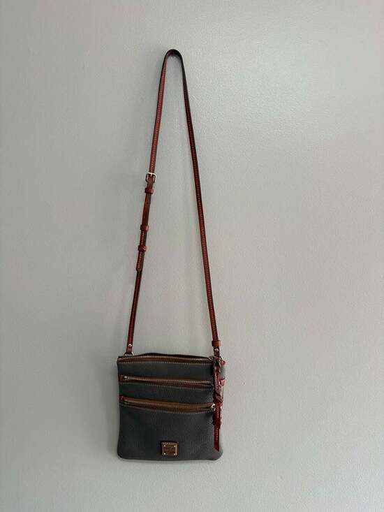 Dooney & Bourke Handbags - Dooney & Bourke Pebble Grain Triple Zip Crossbody Bag, Grey